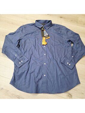 Banana Republic Men’s Long Sleeve Button Down Non Iron Shirt Slim Fit Blue 2XL